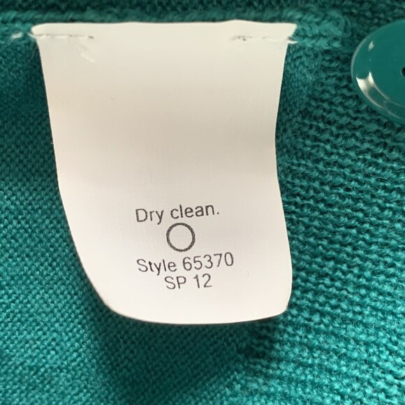 J Crew 100% Merino Wool Cardigan Sweater Women S Green Grandpa Core 6 Button - Picture 14 of 14